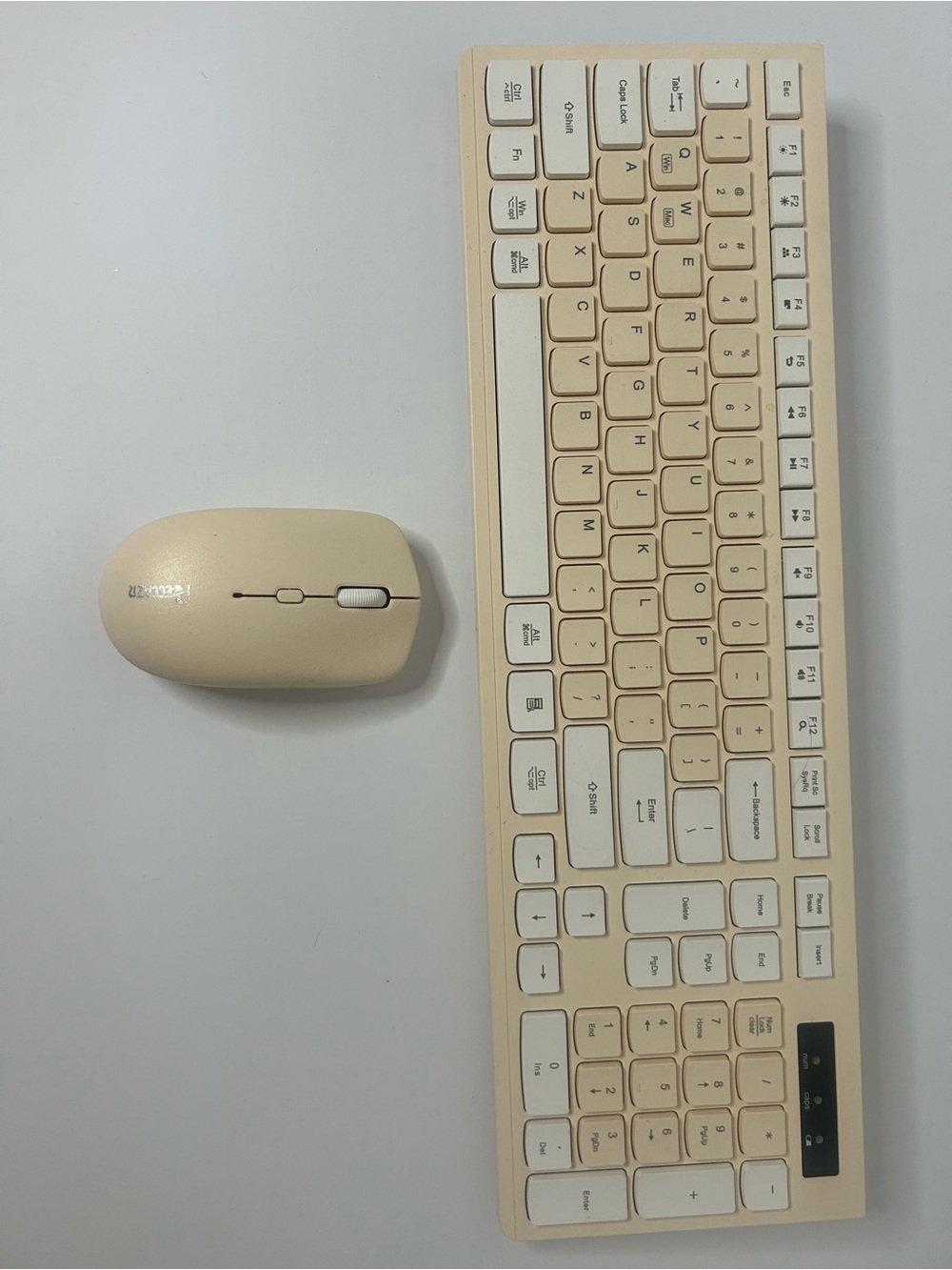 Wireless Beige Keyboard and Mouse Combo - Home‎ Office